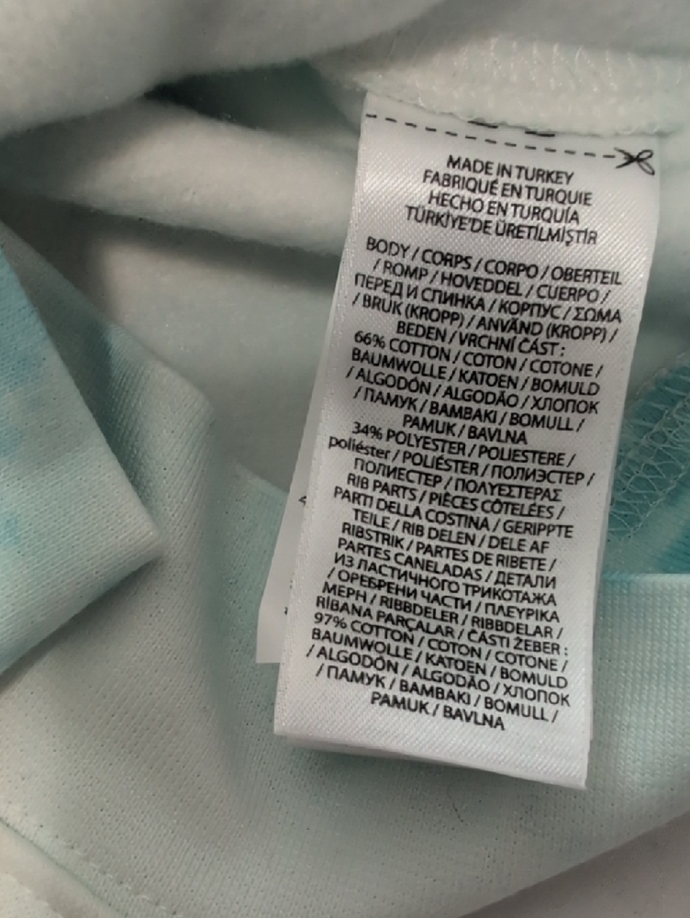 Ralph Lauren Kids Polo Bear Hoodie in Light Blue and White Tie-Dye - Picture 10 of 12